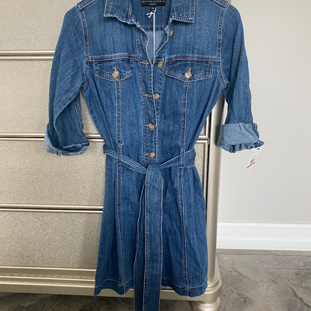 Sanctuary denim belted shirt dress